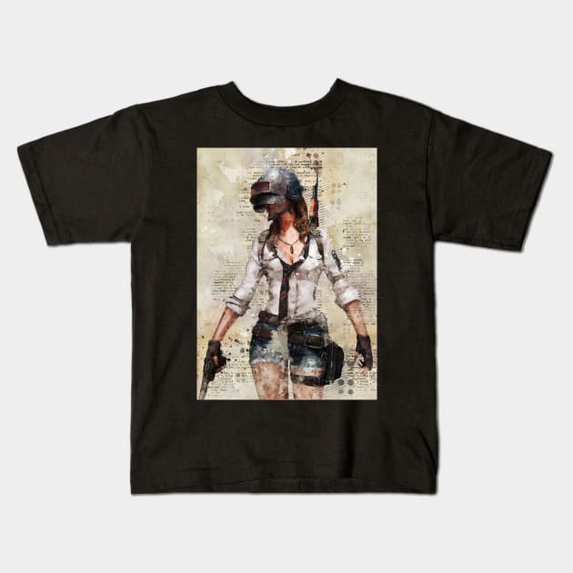 Pubg Kids T-Shirt by Durro